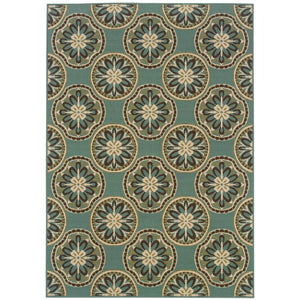 Oriental Weavers Montego 8323L Moroccan/Global Floral Polypropylene Indoor/Outdoor Area Rug Blue/ Ivory 8'6" x 13' M8323L259396ST