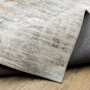 Oriental Weavers Myers Park MYP11 Contemporary/Industrial Abstract Polyester Indoor Area Rug Grey/ Gold 8'9" x 12' MMYP11266366ST