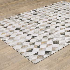 Oriental Weavers Myers Park MYP18 Contemporary/Industrial Geometric Polyester Indoor Area Rug Beige/ Brown 8'9" x 12' MMYP18266366ST