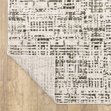 Oriental Weavers Nebulous 2060W Modern and Contemporary/Industrial Geometric Polyester Indoor Area Rug Ivory/ Grey 9'10" x 12'10" N2060W300394ST