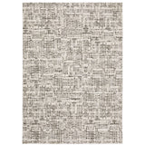 Oriental Weavers Nebulous 2060W Modern and Contemporary/Industrial Geometric Polyester Indoor Area Rug Ivory/ Grey 9'10" x 12'10" N2060W300394ST