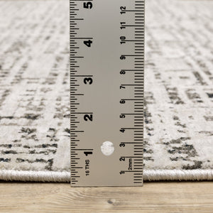 Oriental Weavers Nebulous 2060W Modern and Contemporary/Industrial Geometric Polyester Indoor Area Rug Ivory/ Grey 9'10" x 12'10" N2060W300394ST