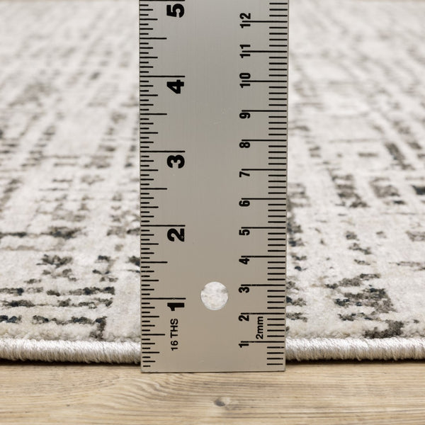 Oriental Weavers Nebulous 2060W Modern and Contemporary/Industrial Geometric Polyester Indoor Area Rug Ivory/ Grey 9'10" x 12'10" N2060W300394ST