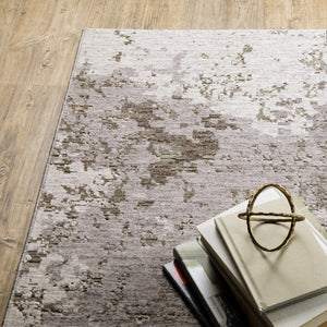 Oriental Weavers Nebulous 5091E Modern and Contemporary/Industrial Abstract Polyester Indoor Area Rug Grey/ Ivory 9'10" x 12'10" N5091E300394ST