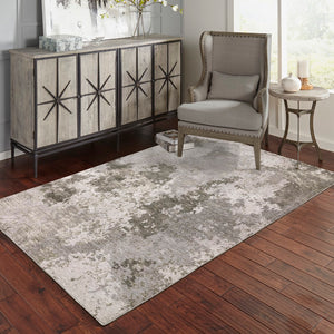 Oriental Weavers Nebulous 5091E Modern and Contemporary/Industrial Abstract Polyester Indoor Area Rug Grey/ Ivory 9'10" x 12'10" N5091E300394ST