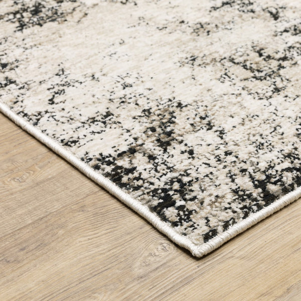Oriental Weavers Nebulous 561E9 Modern and Contemporary/Industrial Abstract Polyester Indoor Area Rug Ivory/ Grey 9'10" x 12'10" N561E9300394ST