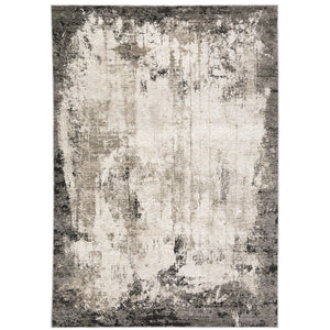 Oriental Weavers Nebulous 7151E Modern and Contemporary/Industrial Abstract Polyester Indoor Area Rug Grey/ Ivory 9'10" x 12'10" N7151E300394ST