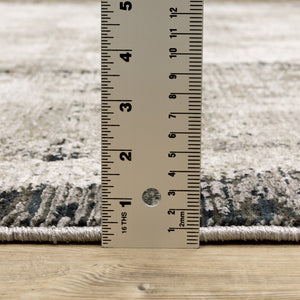 Oriental Weavers Nebulous 7151E Modern and Contemporary/Industrial Abstract Polyester Indoor Area Rug Grey/ Ivory 9'10" x 12'10" N7151E300394ST