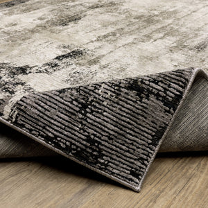 Oriental Weavers Nebulous 7151E Modern and Contemporary/Industrial Abstract Polyester Indoor Area Rug Grey/ Ivory 9'10" x 12'10" N7151E300394ST