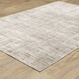 Oriental Weavers Nebulous 071E9 Modern and Contemporary/Industrial Abstract Polyester Indoor Area Rug Beige/ Ivory 9'10" x 12'10" N071E9300394ST