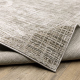 Oriental Weavers Nebulous 071E9 Modern and Contemporary/Industrial Abstract Polyester Indoor Area Rug Beige/ Ivory 9'10" x 12'10" N071E9300394ST