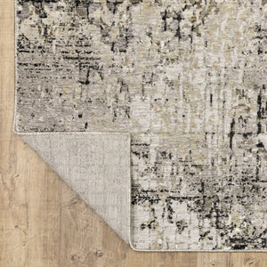 Oriental Weavers Nebulous 091D9 Modern and Contemporary/Industrial Abstract Polyester Indoor Area Rug Grey/ Ivory 9'10" x 12'10" N091D9300394ST