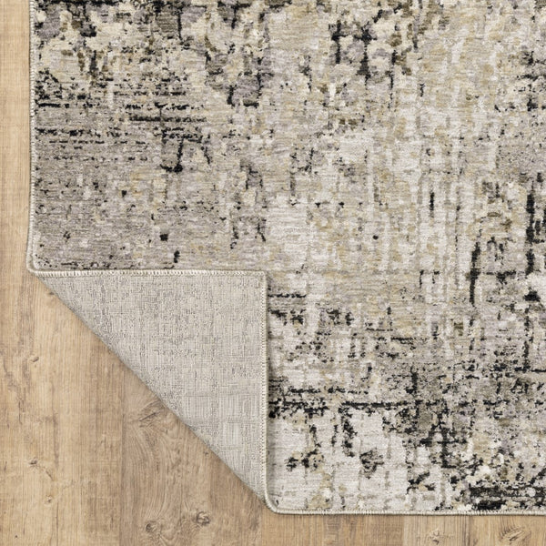 Oriental Weavers Nebulous 091D9 Modern and Contemporary/Industrial Abstract Polyester Indoor Area Rug Grey/ Ivory 9'10" x 12'10" N091D9300394ST