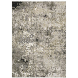 Oriental Weavers Nebulous 091D9 Modern and Contemporary/Industrial Abstract Polyester Indoor Area Rug Grey/ Ivory 9'10" x 12'10" N091D9300394ST