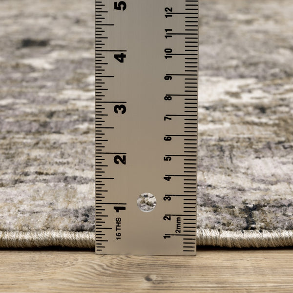 Oriental Weavers Nebulous 091D9 Modern and Contemporary/Industrial Abstract Polyester Indoor Area Rug Grey/ Ivory 9'10" x 12'10" N091D9300394ST