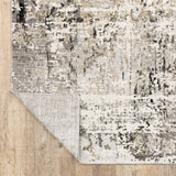 Oriental Weavers Nebulous 091L9 Modern and Contemporary/Industrial Abstract Polyester Indoor Area Rug Grey/ Ivory 9'10" x 12'10" N091L9300394ST