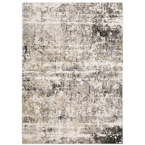 Oriental Weavers Nebulous 091L9 Modern and Contemporary/Industrial Abstract Polyester Indoor Area Rug Grey/ Ivory 9'10" x 12'10" N091L9300394ST