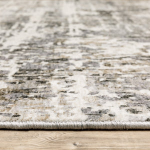 Oriental Weavers Nebulous 091L9 Modern and Contemporary/Industrial Abstract Polyester Indoor Area Rug Grey/ Ivory 9'10" x 12'10" N091L9300394ST