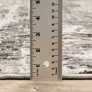 Oriental Weavers Nebulous 091L9 Modern and Contemporary/Industrial Abstract Polyester Indoor Area Rug Grey/ Ivory 9'10" x 12'10" N091L9300394ST