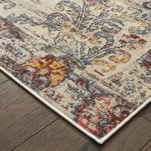 Oriental Weavers Pandora 047H7 Traditional/Casual Oriental Polypropylene Indoor Area Rug Beige/ Multi 9'10" x 12'10" P047H7300390ST