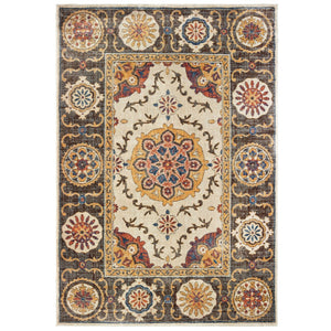 Oriental Weavers Pandora 4929X Bohemian/Global Oriental Polypropylene Indoor Area Rug Ivory/ Brown 9'10" x 12'10" P4929X300390ST