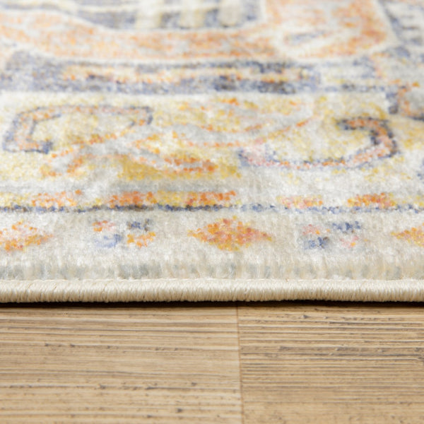 Oriental Weavers Pandora 049S7 Tribal/Global Oriental Polypropylene Indoor Area Rug Blue/ Orange 9'10" x 12'10" P049S7300390ST