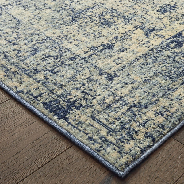 Oriental Weavers Pandora 070E7 Bohemian/Global Oriental Polypropylene Indoor Area Rug Ivory/ Blue 9'10" x 12'10" P070E7300390ST