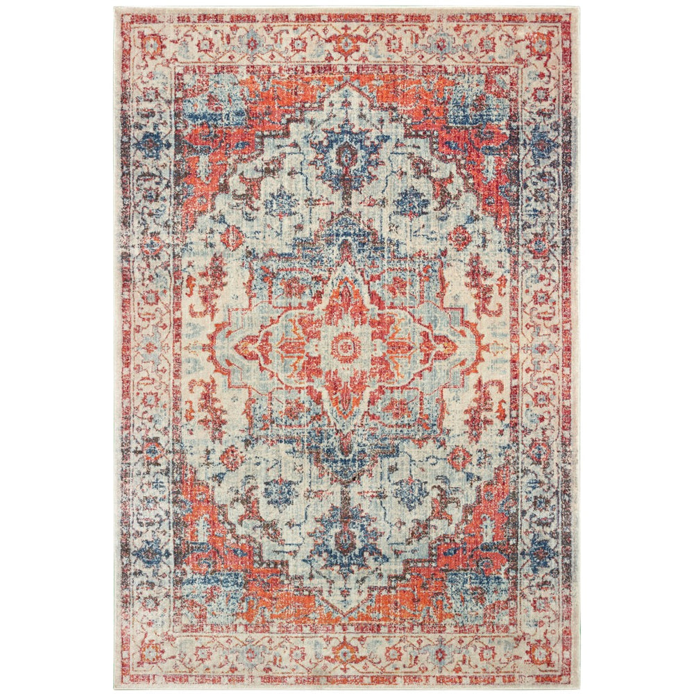 Oriental Weavers Pandora 070W7 Bohemian/Global Oriental Polypropylene Indoor Area Rug Blue/ Orange 9'10" x 12'10" P070W7300390ST