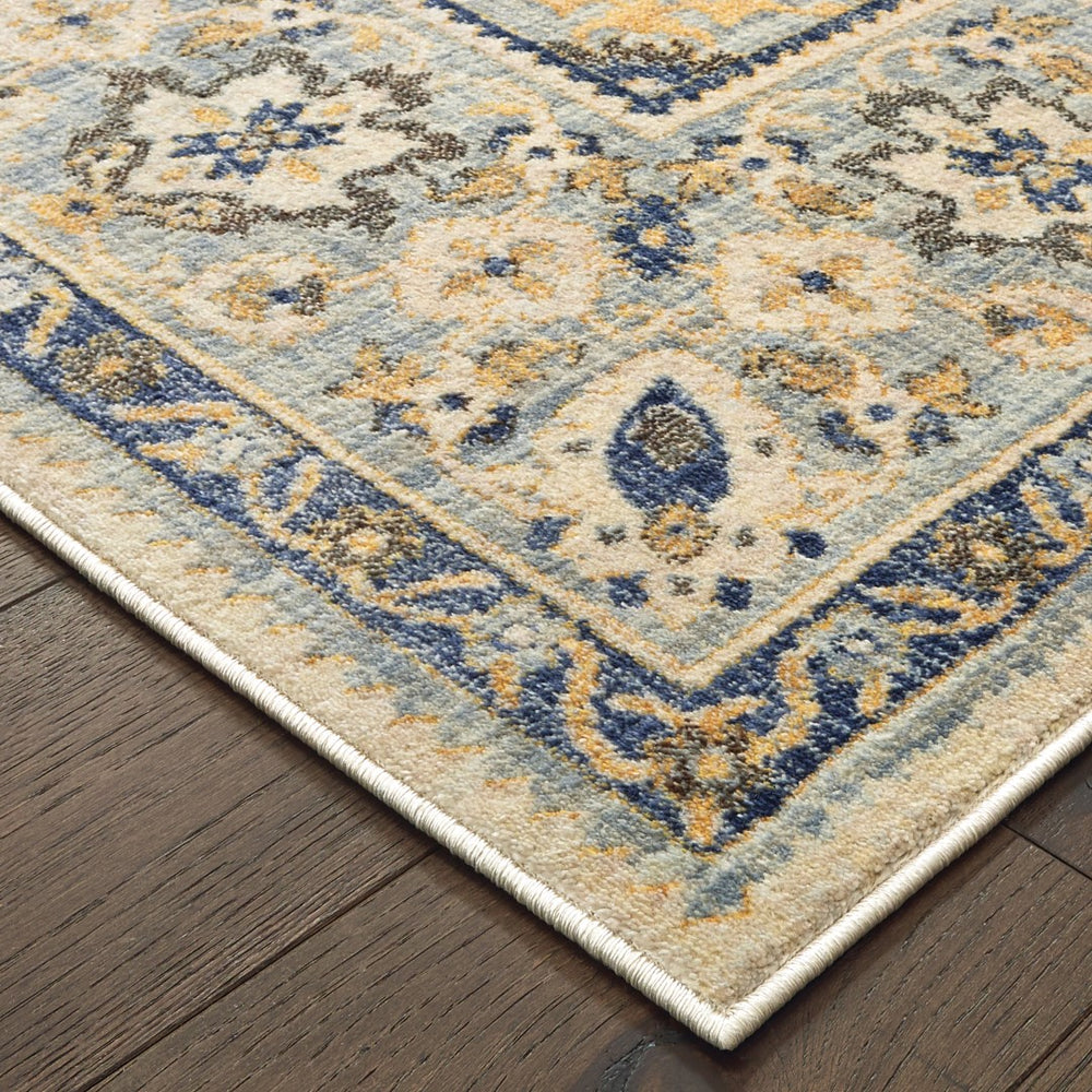 Oriental Weavers Pandora 8027W Bohemian/Global Oriental Polypropylene Indoor Area Rug Ivory/ Blue 9'10" x 12'10" P8027W300390ST