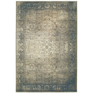 Oriental Weavers Pasha 1330E Traditional/Vintage Distressed Polypropylene Indoor Area Rug Blue/ Beige 9'10" x 12'10" P1330E300390ST