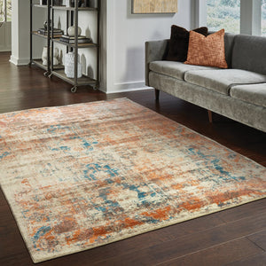 Oriental Weavers Pasha 521X6 Contemporary/Casual Abstract Polypropylene Indoor Area Rug Beige/ Multi 9'10" x 12'10" P521X6300390ST