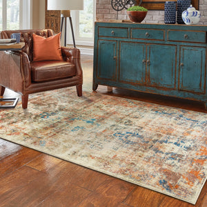 Oriental Weavers Pasha 521X6 Contemporary/Casual Abstract Polypropylene Indoor Area Rug Beige/ Multi 9'10" x 12'10" P521X6300390ST