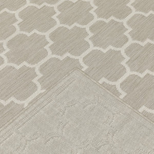 Oriental Weavers Portofino 1636H Moroccan/Farmhouse Geometric Polypropylene Indoor/Outdoor Area Rug Grey/ Ivory 9'10" x 12'10" P1636H300390ST