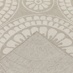 Oriental Weavers Portofino 1832H Transitional/Casual Geometric Polypropylene Indoor/Outdoor Area Rug Grey/ Ivory 9'10" x 12'10" P1832H300390ST