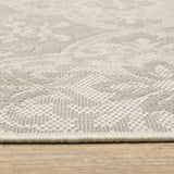 Oriental Weavers Portofino 2805W Moroccan/Global Floral Polypropylene Indoor/Outdoor Area Rug Ivory/ Grey 9'10" x 12'10" P2805W300390ST