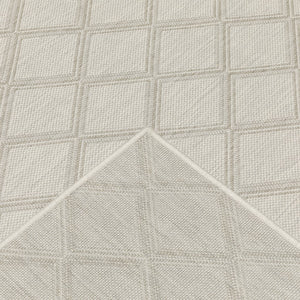 Oriental Weavers Portofino 5098W Casual/Farmhouse Geometric Polypropylene Indoor/Outdoor Area Rug Ivory/ Grey 9'10" x 12'10" P5098W300390ST