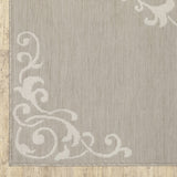 Oriental Weavers Portofino 6649W Traditional/Vintage Floral Polypropylene Indoor/Outdoor Area Rug Taupe/ Ivory 9'10" x 12'10" P6649W300390ST