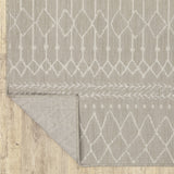 Oriental Weavers Portofino 670H4 Scandinavian/Global Geometric Polypropylene Indoor/Outdoor Area Rug Grey/ Ivory 9'10" x 12'10" P670H4300390ST