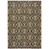 Oriental Weavers Raleigh 4927K Traditional/Vintage Geometric Polypropylene Indoor Area Rug Brown/ Navy 9'10" x 12'10" R4927K300390ST