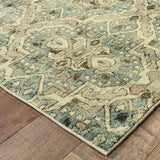 Oriental Weavers Raleigh 4927L Traditional/Vintage Geometric Polypropylene Indoor Area Rug Ivory/ Blue 9'10" x 12'10" R4927L300390ST