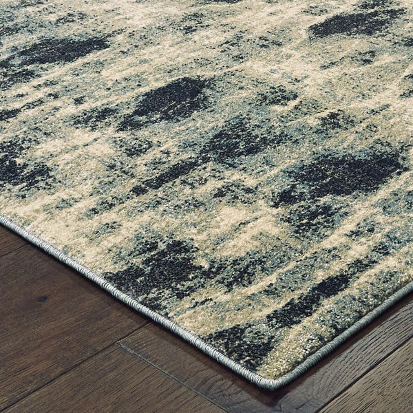 Oriental Weavers Raleigh 5507B Traditional/Vintage Abstract Polypropylene Indoor Area Rug Grey/ Blue 9'10" x 12'10" R5507B300390ST