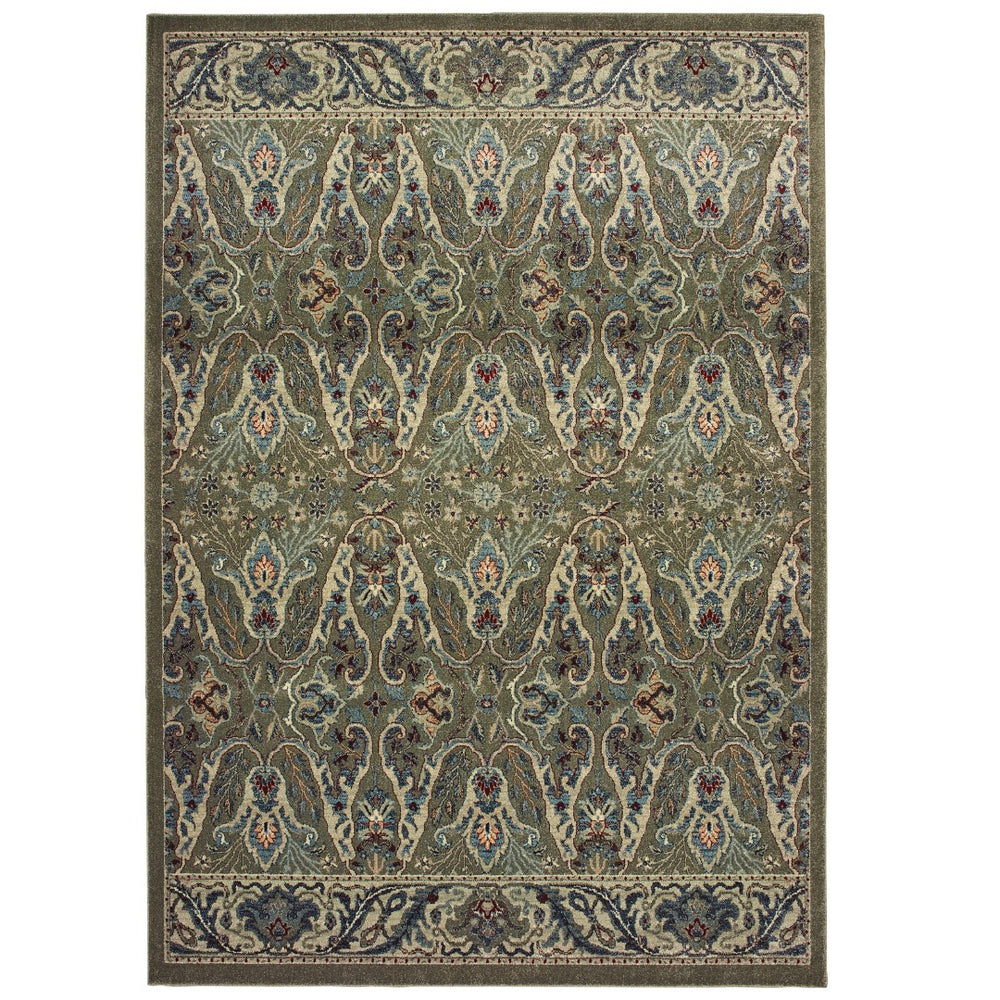 Oriental Weavers Raleigh 655Q5 Traditional/Vintage Floral Polypropylene Indoor Area Rug Brown/ Ivory 9'10" x 12'10" R655Q5300390ST