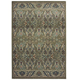 Oriental Weavers Raleigh 655Q5 Traditional/Vintage Floral Polypropylene Indoor Area Rug Brown/ Ivory 9'10" x 12'10" R655Q5300390ST