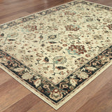 Oriental Weavers Raleigh 8026E Traditional/Persian Oriental Polypropylene Indoor Area Rug Ivory/ Navy 9'10" x 12'10" R8026E300390ST
