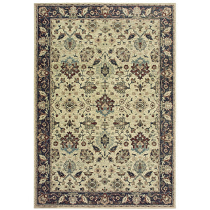 Oriental Weavers Raleigh 8026E Traditional/Persian Oriental Polypropylene Indoor Area Rug Ivory/ Navy 9'10" x 12'10" R8026E300390ST