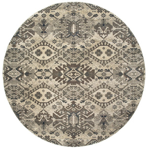 Oriental Weavers Richmond 1807J Global/Southwestern Southwest/Lodge Polypropylene Indoor Area Rug Grey/ Brown 7'10" Round R1807J240RDST