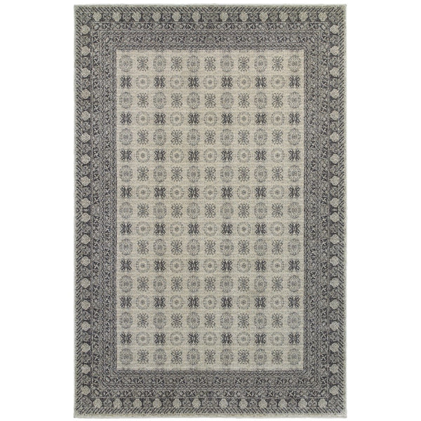 Oriental Weavers Richmond 4440S Traditional/Persian Oriental Polypropylene Indoor Area Rug Ivory/ Grey 12' x 15' R4440S360450ST