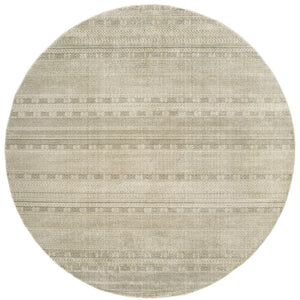 Oriental Weavers Richmond 801H3 Transitional/Industrial Solid Polypropylene Indoor Area Rug Ivory/ Brown 7'10" Round R801H3240RDST
