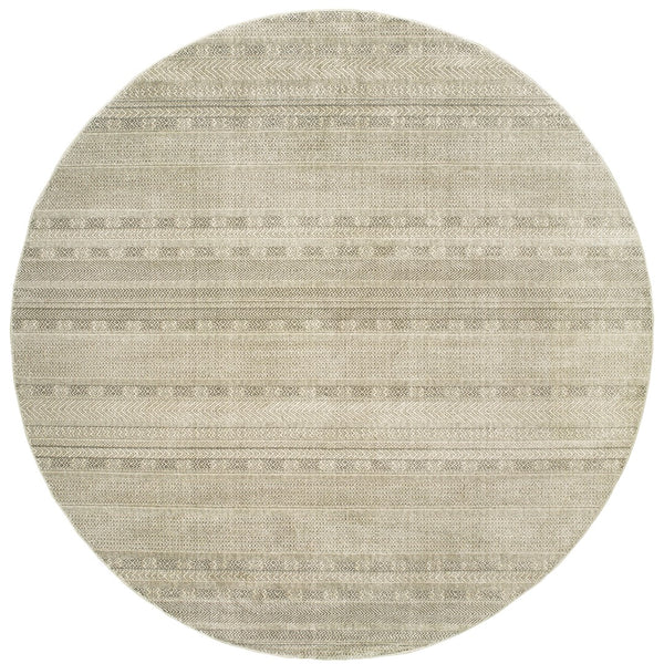 Oriental Weavers Richmond 801H3 Transitional/Industrial Solid Polypropylene Indoor Area Rug Ivory/ Brown 7'10" Round R801H3240RDST