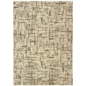 Oriental Weavers Richmond 802J3 Contemporary/Industrial Abstract Polypropylene Indoor Area Rug Ivory/ Brown 12' x 15' R802J3360450ST